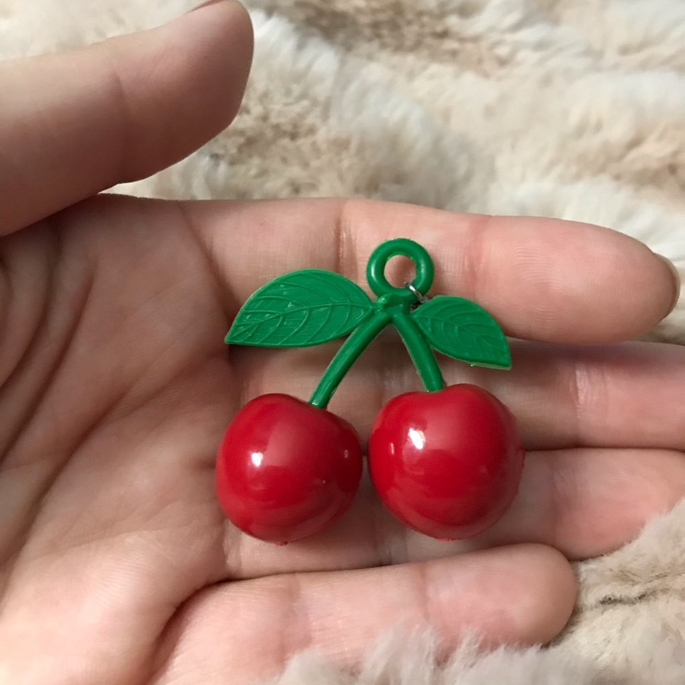 **SOLD** Cherry Earrings - Picture 3 of 4